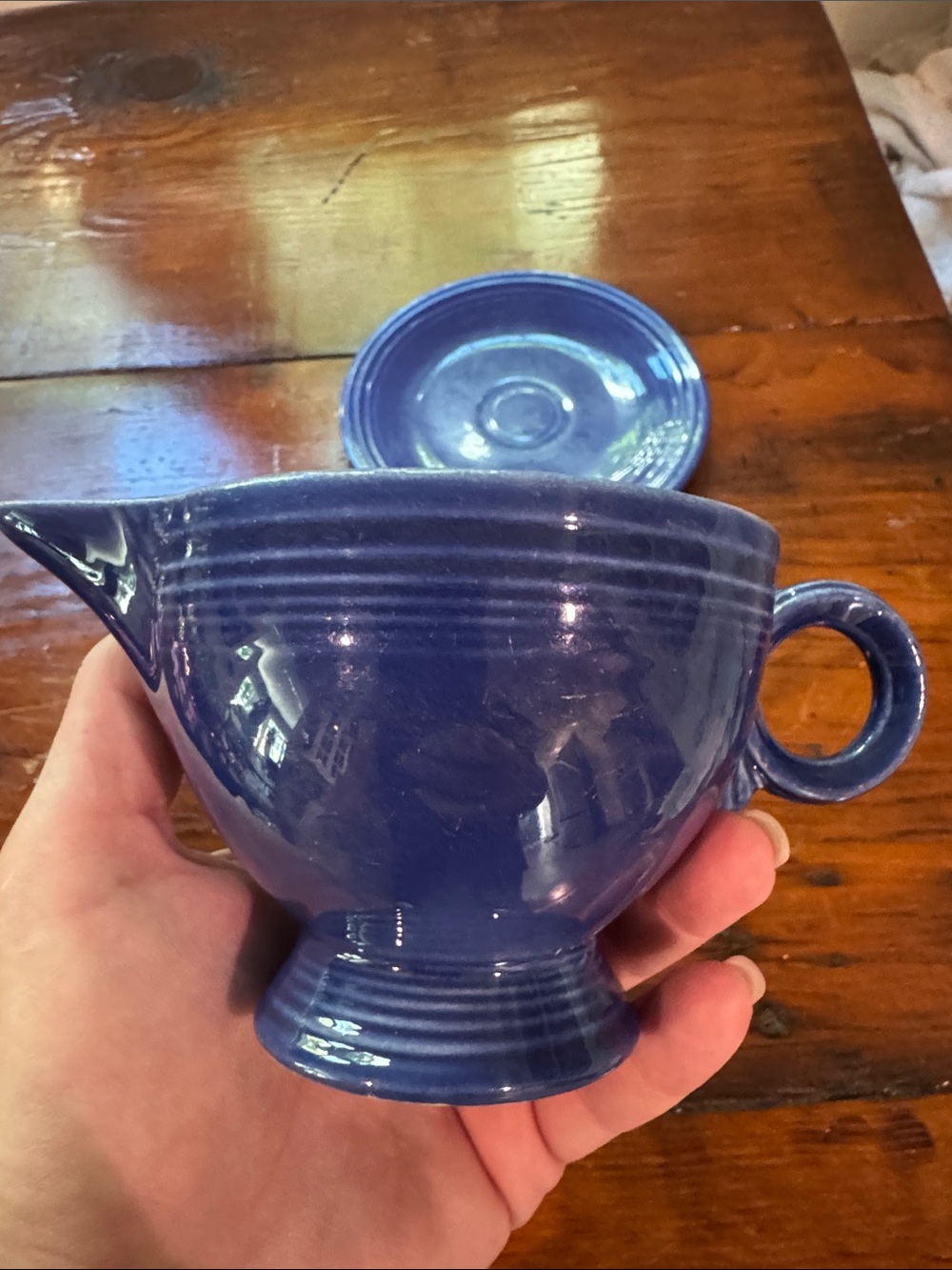 Fiestaware Creamer and Plate Set - Picture 5 of 12